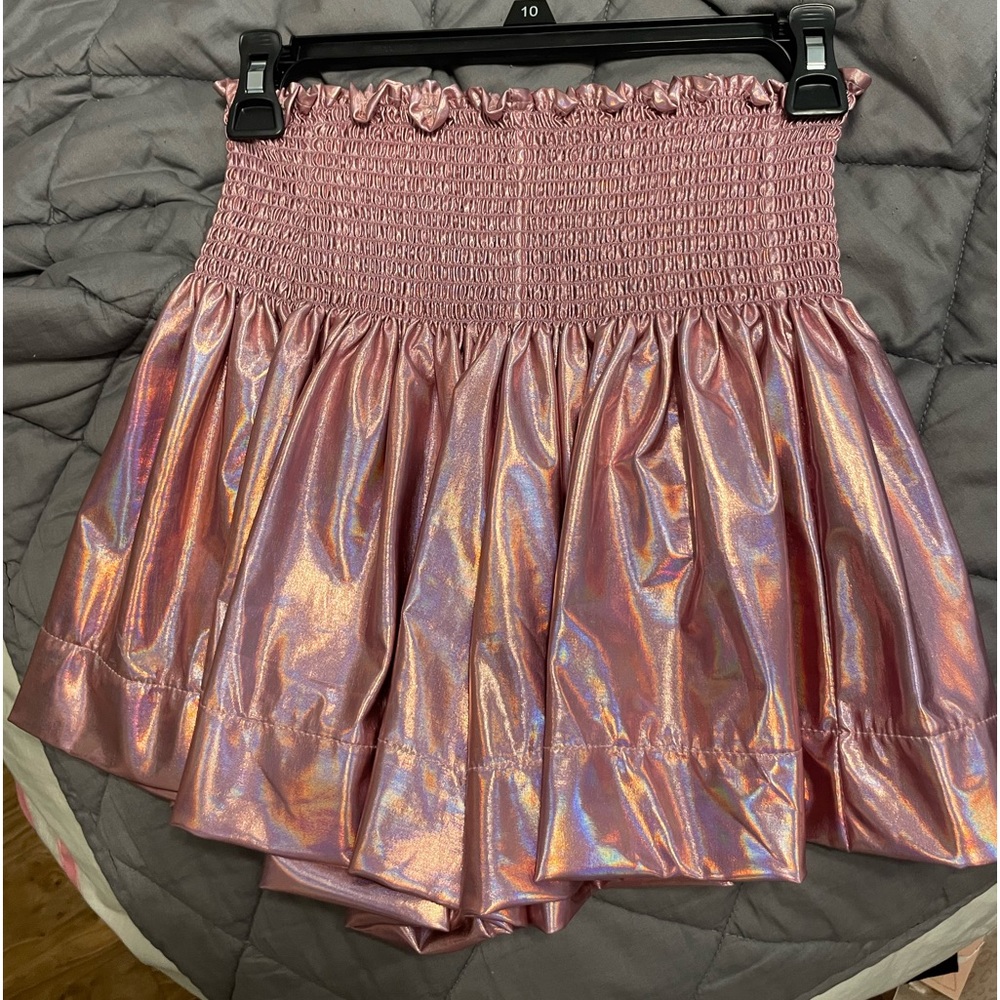 pink metallic queen of sparkles shorts/skirt/skort